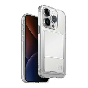 Uniq Air Fender ID Átlátszó iPhone 15 Pro Max Tok Kártyatartóval - UNIQ