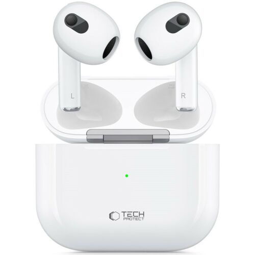 Tech Protect Ultraboost Core fehér TWS fülhallgató és töltőtok
