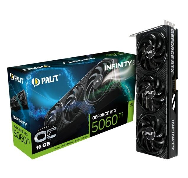 Palit GeForce RTX 5060 Ti Infinity 3 OC NVIDIA 16 GB GDDR7 videókártya
