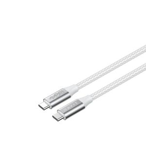 Szögletes nézet a Havit 1M USB-C kábelről, Fehér - Havit