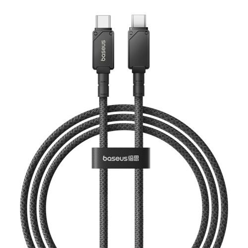 Baseus Unbreakable USB-C - USB-C kábel, 1 méter, fekete fonott zsinór