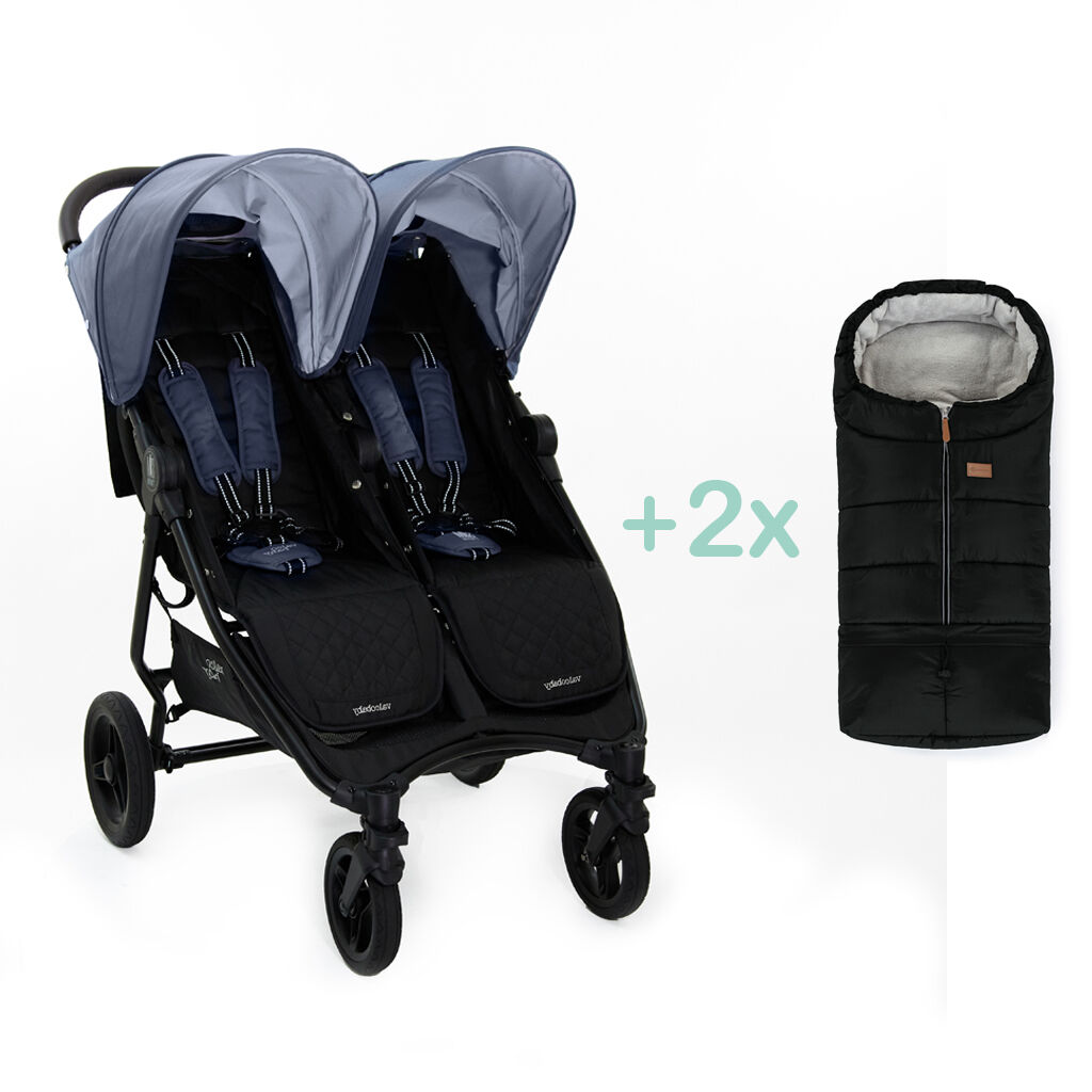 VALCO BABY Kočík dvojičkový Slim Twin Glacier + PETITE&MARS f...