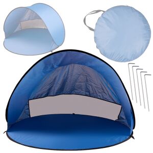 Pop-up-Strandzelt, automatisch, selbstfaltend, XL-Größe, blau, mit Tragetasche und Heringen - Aufblasbare Spiele & Strandspielzeug