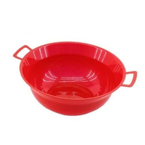 Vörös műanyag tál fogantyúkkal, 4L