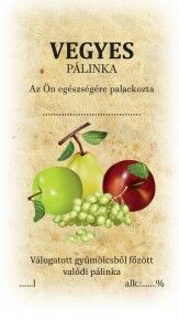 Matrica vegyes pálinka 1 db (50 db/cs)