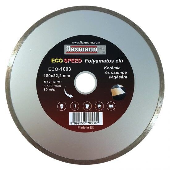 Flexmann For Cut gyémánttárcsa ECO 180x2,2x5x22,2mm folyamatos él...