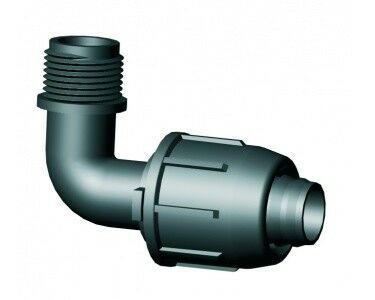 LPE Könyökidom külső menettel 16 x 1/2