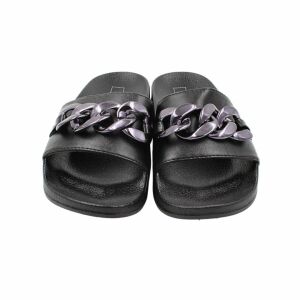 Damen-Slipper mit übergroßer Zierkette, Perletti, 41 EU 128638845 - Perletti