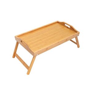 Bambusový podnos na raňajky so sklápacími nohami, ideálny na servírovanie raňajok v posteli - Tácky