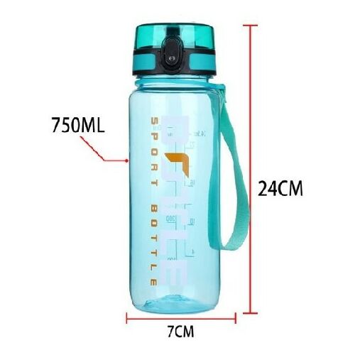 Kék 750ml-es sport kulacs hordozó pánttal - Kulacs