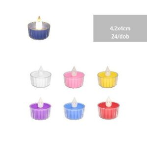 Family mécses led színes 4,2x4cm 128652288 - Mécses