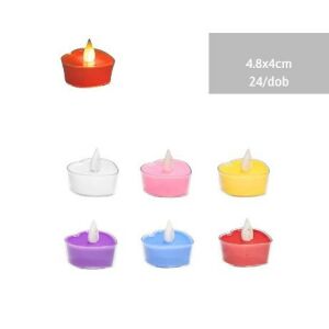 Family mécses led színes szív 4,2x4cm 128652290 - Mécses