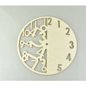 family fa óralap "délelőtti káosz" átm: 30 cm, v: 3 mm 128652894 - Fa felirat & dekorációs elem