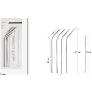 Family szívószál 20,5cmX6mm + kefe 20cm 5db-os szett 128653503 - Szívószál