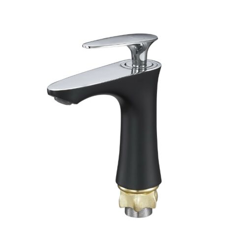 Zegor SAT1-A010YB schwarzer Einhebel-Waschtischmischer mit Keramikpatrone