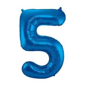 5-ös Kék Számos Super Shape Fólia Lufi, 86 cm