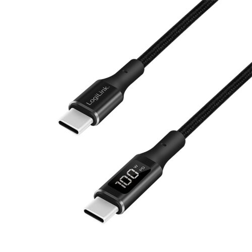 LogiLink CU0181 USB kábel USB 2.0 1 M USB C Fekete