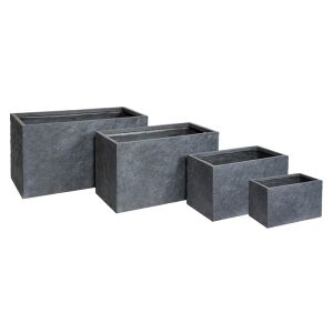 Alberta Tetra Grand kompozit balkonláda szett grafit 60x21x35-110x40x55cm S4 128674555 - Balkonláda