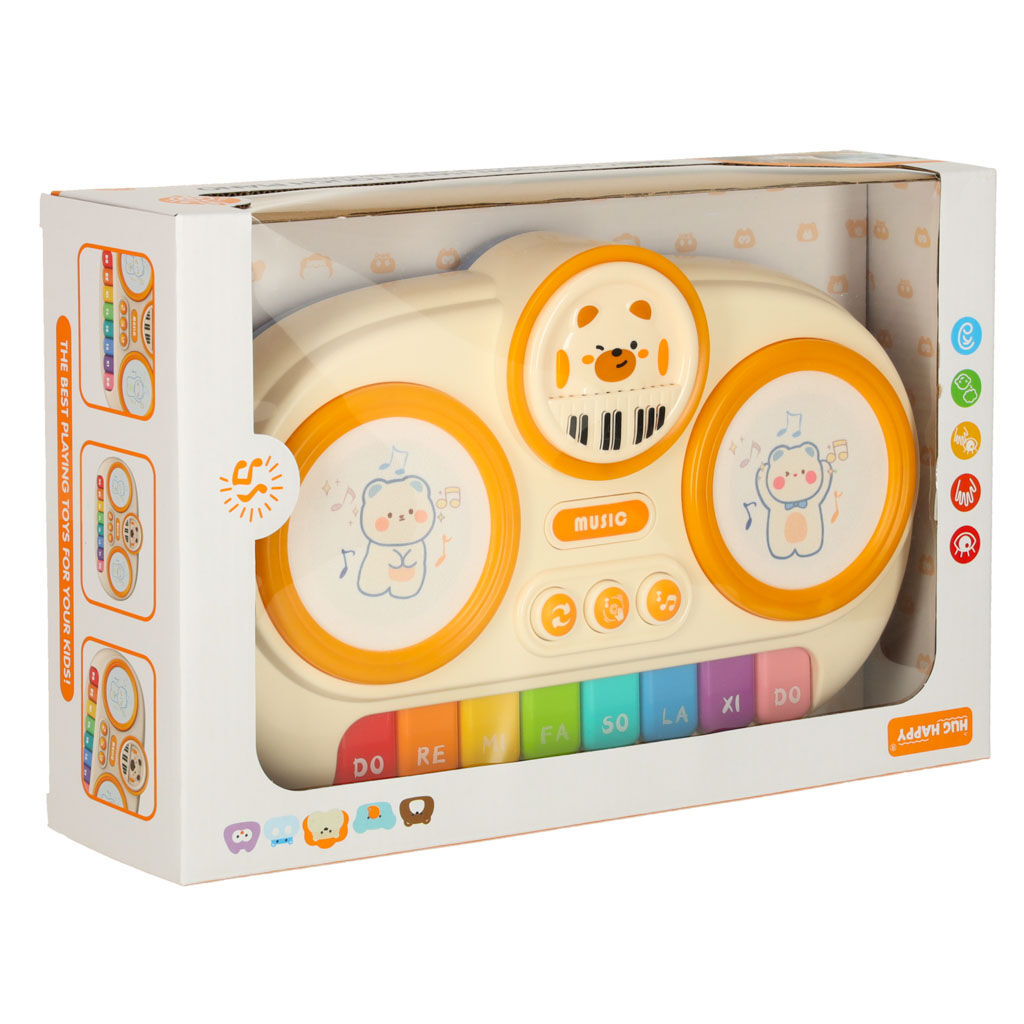 Gyermek interaktív orgona zongora oktatási bézs