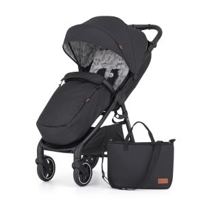 PETITE&MARS Sport Royal3 Black babakocsi lábzsákkal és pelenkázótáskával - Petite&Mars