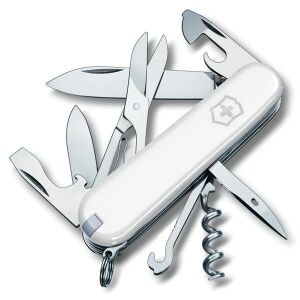 Victorinox Climber Fehér Svájci bicska, többfunkciós eszköz pengével, ollóval és dugóhúzóval - Zsebkés tok & Bicskatok