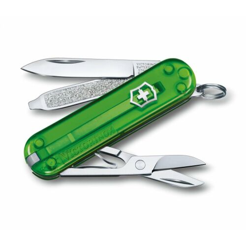 Victorinox Classic SD zöld zsebkés ollóval és körömreszelővel
