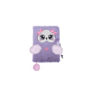 Baglyos szőrmés kulcsos napló - A/5 - 96 lapos - Violet Owl (686795) 128678723 - St. Majewski
