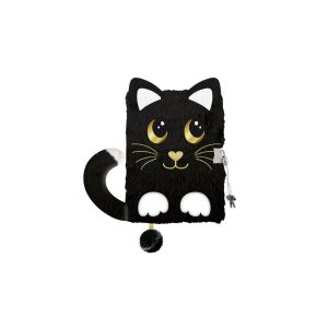 My little friend 3D szőrmés kulcsos napló - A/5 - 96 lapos - Night Cat (686856)