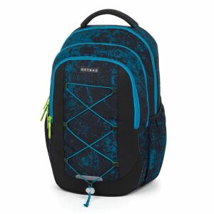 OXY Touch Grunge fekete-kék iskolai hátizsák, 28 literes - Oxybag