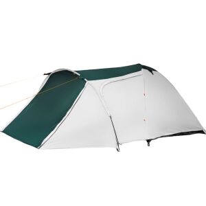 Cort de camping pentru 4 persoane cu verandă, verde și alb, marca Maverick - Camping & Drumeții