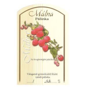 Pálinka címke 10 db/cs málna 128695288 - Bor & Pálinka főzés