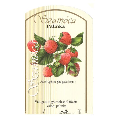Pálinka címke 10 db/cs szamóca 128695300