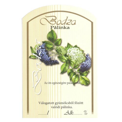 Pálinka címke 10 db/cs bodza 128703698