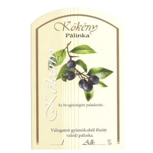 xPálinka címke 10 db/cs kökény 128704181 - Bor & Pálinka főzés