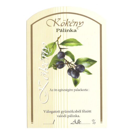 xPálinka címke 10 db/cs kökény 128704181