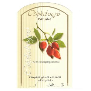 xPálinka címke 10 db/cs csipkebogyó 128704439 - Bor & Pálinka főzés