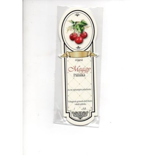 Pálinka címke keskeny 10 db/cs meggy 128704682