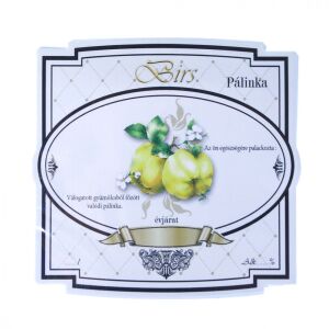 Pálinka címke széles 10 db/cs birs 128704805 - Bor & Pálinka főzés