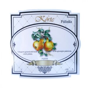 Pálinka címke széles 10 db/cs körte 128704822 - Bor & Pálinka főzés