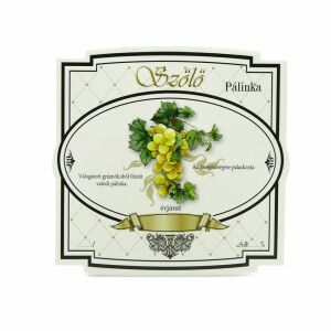 Pálinka címke széles 10 db/cs fehérszőlő 128704859 - Bor & Pálinka főzés