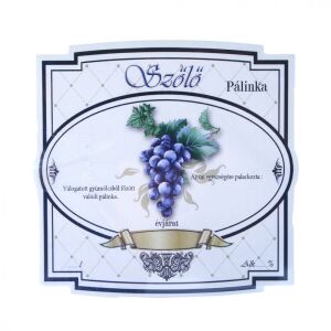 Pálinka címke széles 10 db/cs kékszőlő 128704868 - Bor & Pálinka főzés