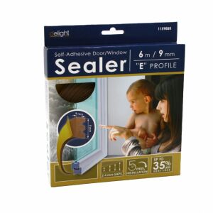 Önt. nyílászáró szigetelő E profil barna 6m 128707057 - Tömítőszalag