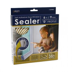 Önt. nyílászáró szigetelő D profil fehér 6m 128707067 - Tömítőszalag