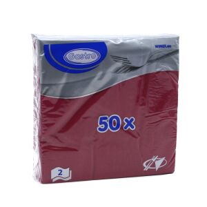 Eld. Szalvéta bordó 2rtg 50db/cs 33X33cm 86508 128715963 - Szalvéta