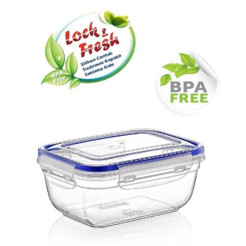 Tároló doboz szögletes, pat.zár 800ml. DÜ45