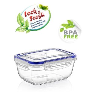 Tároló doboz szögletes, pat.zár 800ml. DÜ45 128716636 - Ételtárolás