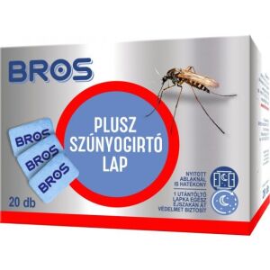 Bros Plusz szúnyogirtó lapkák elektromos készülékhez, 20 db-os csomag - Bros