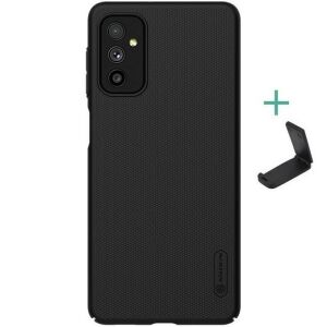 Fekete Nillkin Super Frosted telefontok állvánnyal Samsung Galaxy M52 5G SM-M526B készülékhez - Nillkin