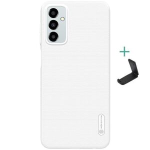 Fehér Nillkin Super Frosted tok Samsung Galaxy M23 5G telefonhoz állvánnyal - Nillkin