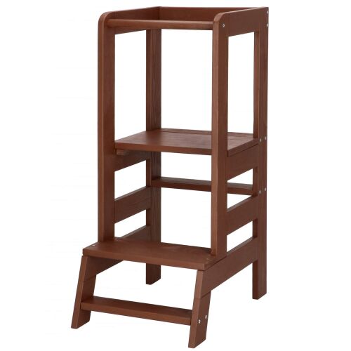 Springos Smeđa Drvena Kuhinjska Stolica za djecu